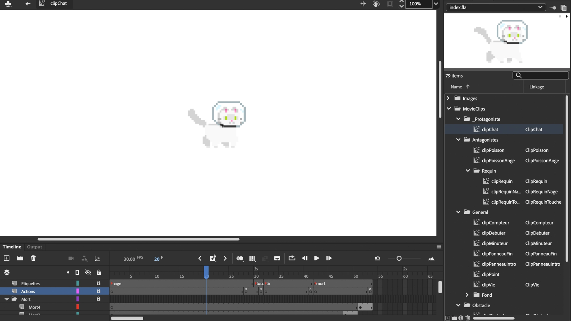 Illustration Assemblage sur Adobe Animate
