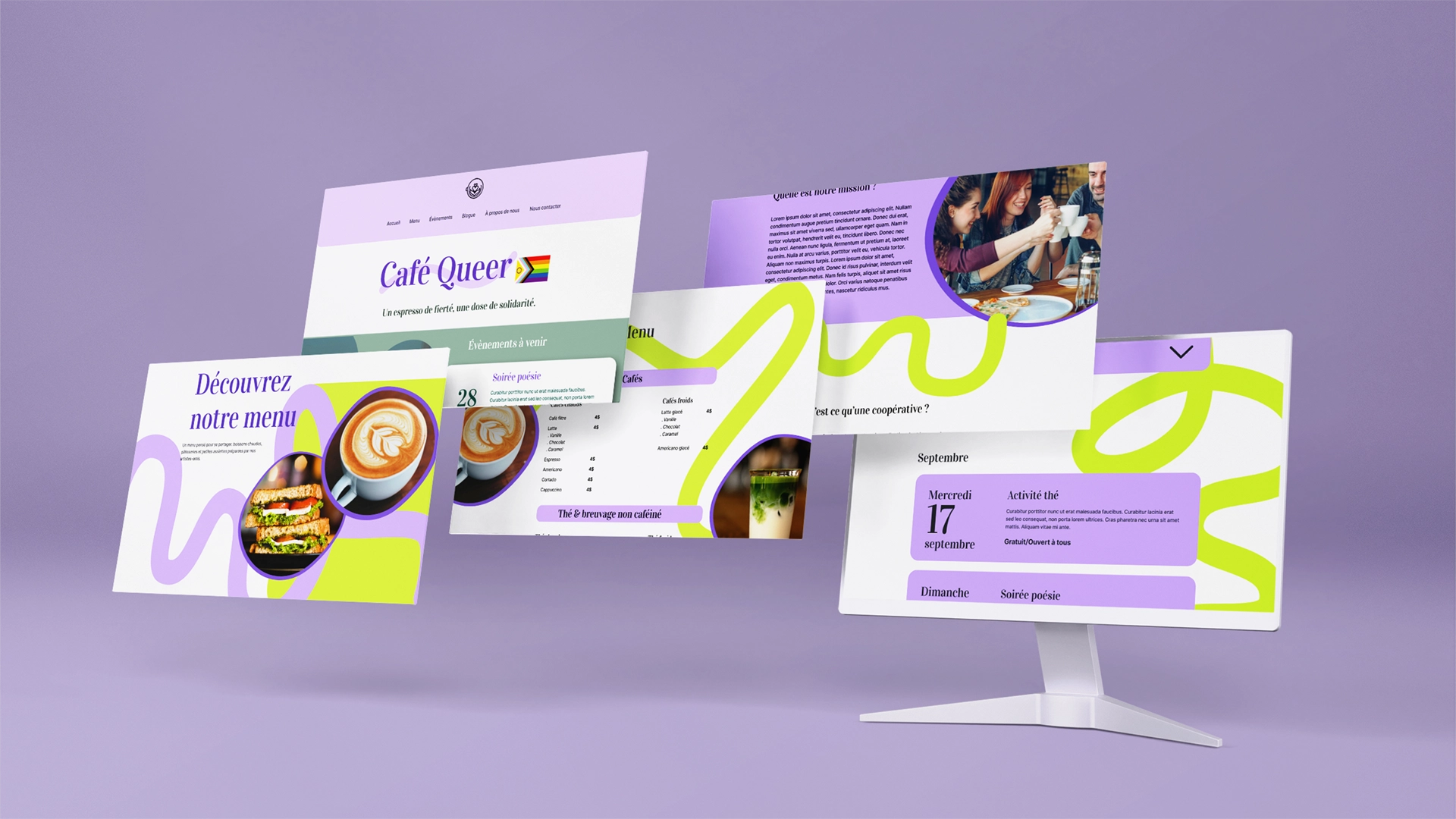 Conception du site web Café Queer