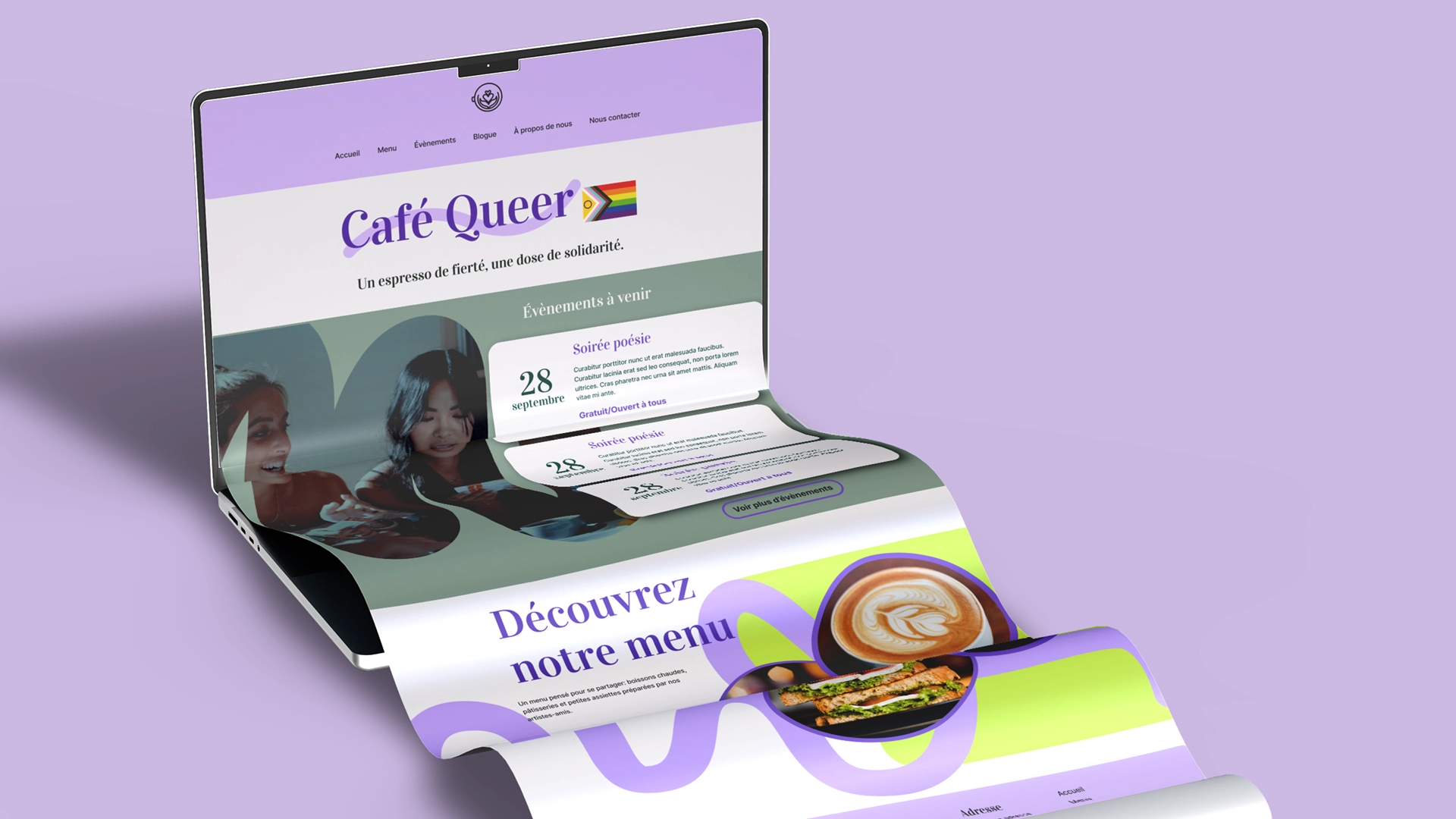 Capture 2 de Conception du site web Café Queer